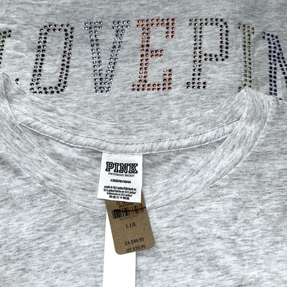 PINK BY Victoria's Secret Rainbow Shine T-Shirt - Picture 9 of 9